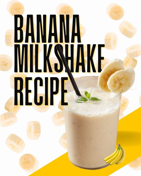 Image showing Banana Vanilla Milkshake Recipe