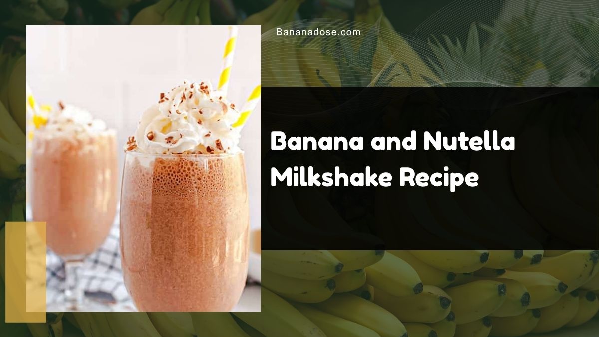 Image showing Banana and Nutella Milkshake Recipe