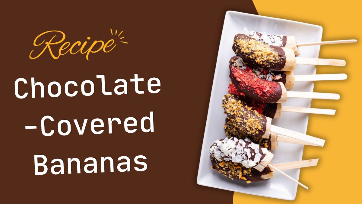 Chocolate-Covered Bananas Recipe made with fresh bananas and melted chocolate